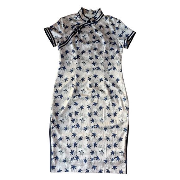 Elegant Chinese Qipao Cheongsam Silk Dress Size 8 - Picture 4 of 12